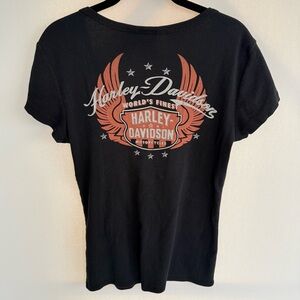 Harley Davidson Black Angel Wing Graphic Tee size large